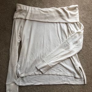 Cream bare shoulder sweater